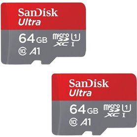 2PCS Carte Mémoire micro SDXC SanDisk Ultra 64Go Adaptateur SD Vitesse
