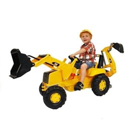 Rolly Toys - Tracteur à pédales Caterpillar + pelle avant + excavatric