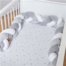 Tresse de lit bébé universelle - STELLA gris TU Gris