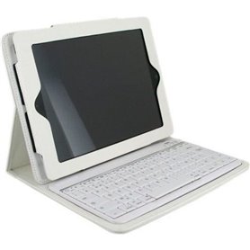 Etui Folio Blanc avec Clavier Bluetooth iPad Mobil