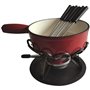 Tableandcook Set fondue rouge uni 24 cm rï¿½chaud fer forgï¿½ - dsbrgs