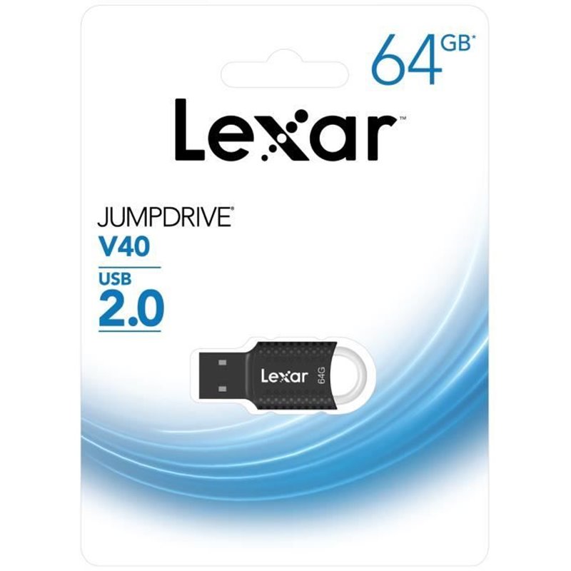 Clé USB Lexar JumpDrive V40 Noir 64 GB (1 Unité)