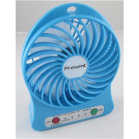 mini ventilateur usb rechargeable bleu ciel