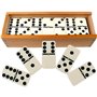 Jeu de dominos double six 28 pièces avec boite refermable en bois
