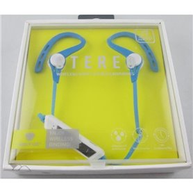 écouteurs sans fil bluetooth pour le sport bleu compatible tout smartp