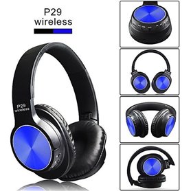 casque audio sans fil bluetooth 4.2+ EDR bleu compatible tout smartpho