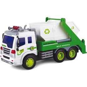 Camion de recyclage et poubelle à friction