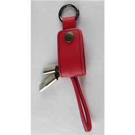 porte clé rouge avec câble usb compatible iphone 6/7/8/SE/10/XR/XS/11/