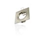 Support spot encastrable carré orientable Aluminium brossé - Couleur: 