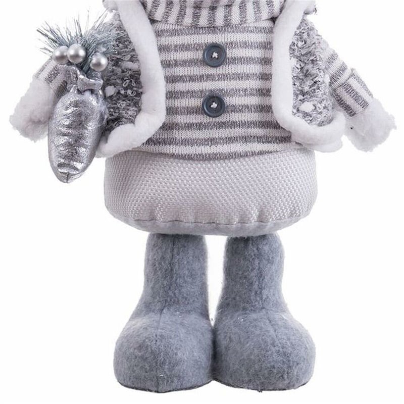 Image secondaire de Décorations de Noël Blanc Gris Métal Tissu ours polaire 20 x 10 x 33 cm