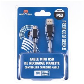 Cable USB recharge Manette FREAKS AND GEEKS 3m pour PS3/PSP