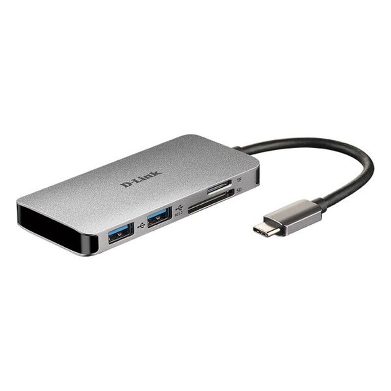 D-Link DUB-M610 station d'accueil Avec fil USB 3.2 Gen 1 (3.1 Gen 1) Type-C Aluminium, Noir