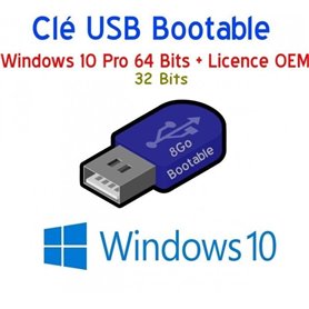 Windows 10 Pro 32/64 bits sur Clé USB avec licence