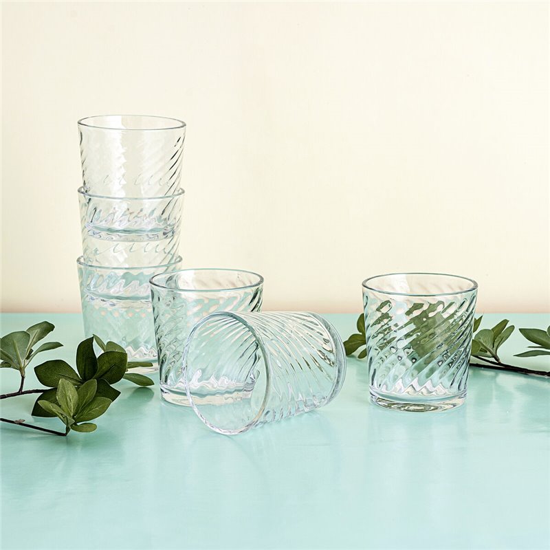 Image secondaire de Set de Verres Quid Twist Transparent verre 260 ml (6 Unités)