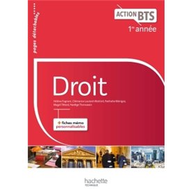 Action BTS Droit BTS 1re année - Livre élève - Ed. 2017