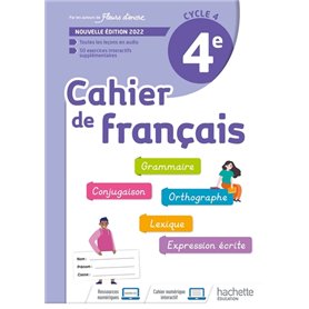 Cahier de Français cycle 4/4e - cahier d'activités - Ed. 2022