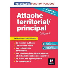 Pass'Concours - Attaché territorial/Attaché principal Catégorie A - 2e éd - Entrainement et révision