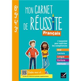 Mon carnet de réussite Français collège 6e 5e 4e 3e - Ed. 2021 - Cahier élève