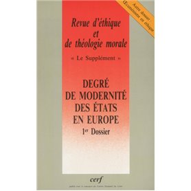 Revue d'éthique et de théologie morale numéro 226 Degré de modernité des Etats en Europe