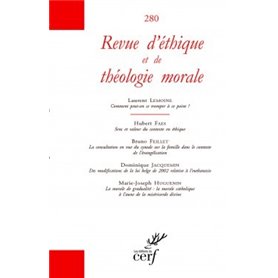 Revue d'éthique et de théologie morale - numéro 280