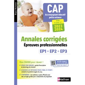 CAP Accompagnant éducatif petite enfance (AEPE) Annales corrigées EP 1 - EP 2 - EP3