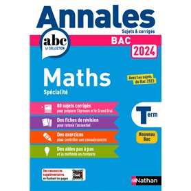 Annales Bac Maths Term. 2024 - Corrigé