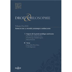 Droit & Philosophie - Volume 13 Aspects de la pensée juridique américaine