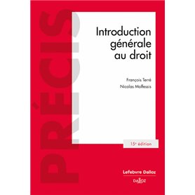 Introduction générale au droit. 15e éd.