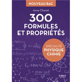 Petit livre de - 300 formules et propriétés pour la spécialité physique-chimie du bac
