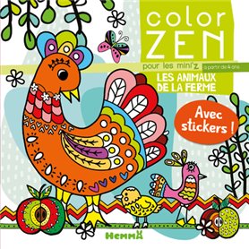 Color zen pour les mini'z - Les animaux de la ferme