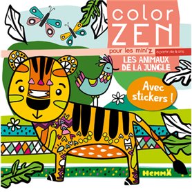 Color zen pour les mini'z - Les animaux de la jungle