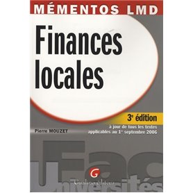 MÉMENTOS LMD - FINANCES LOCALES - 3ÈME ÉDITION