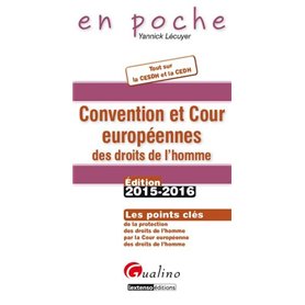 convention et cour européennes des droits de l'homme 2015-2016