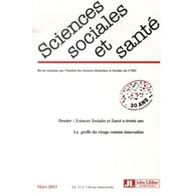 Revue Sciences Sociales et Santé - Vol 31 - N°1 - Mars 2013