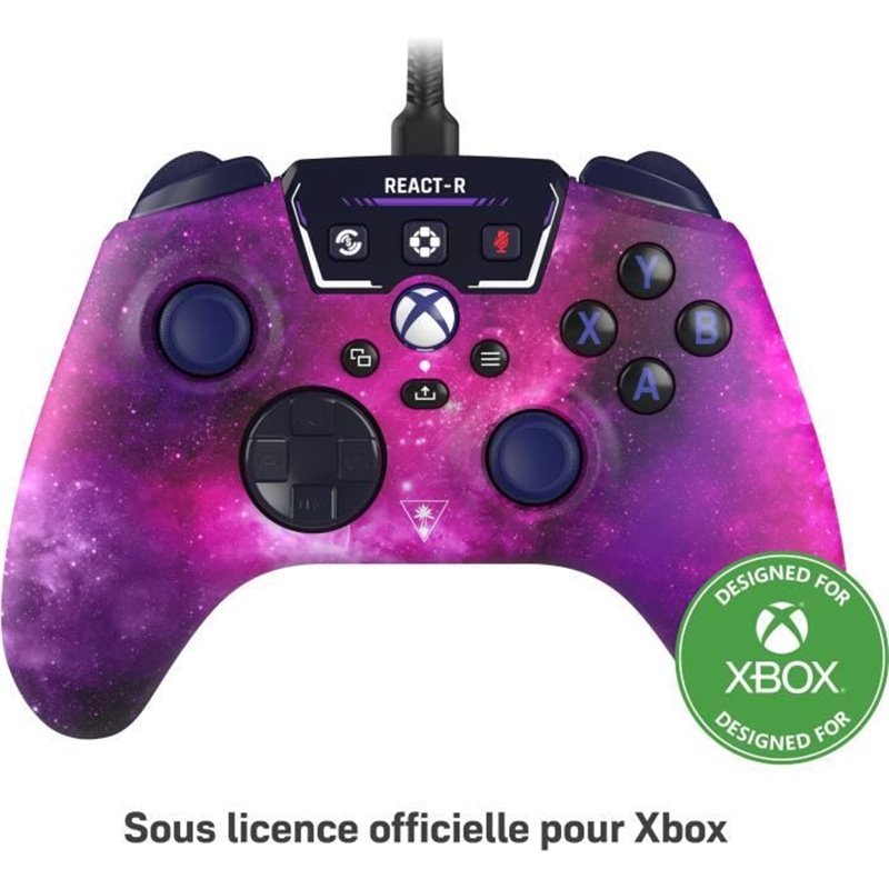 Image secondaire de Turtle Beach React-R Noir, Violet USB Manette de jeu Analogique/Numérique PC, Xbox One, Xbox Series S, Xbox Series X