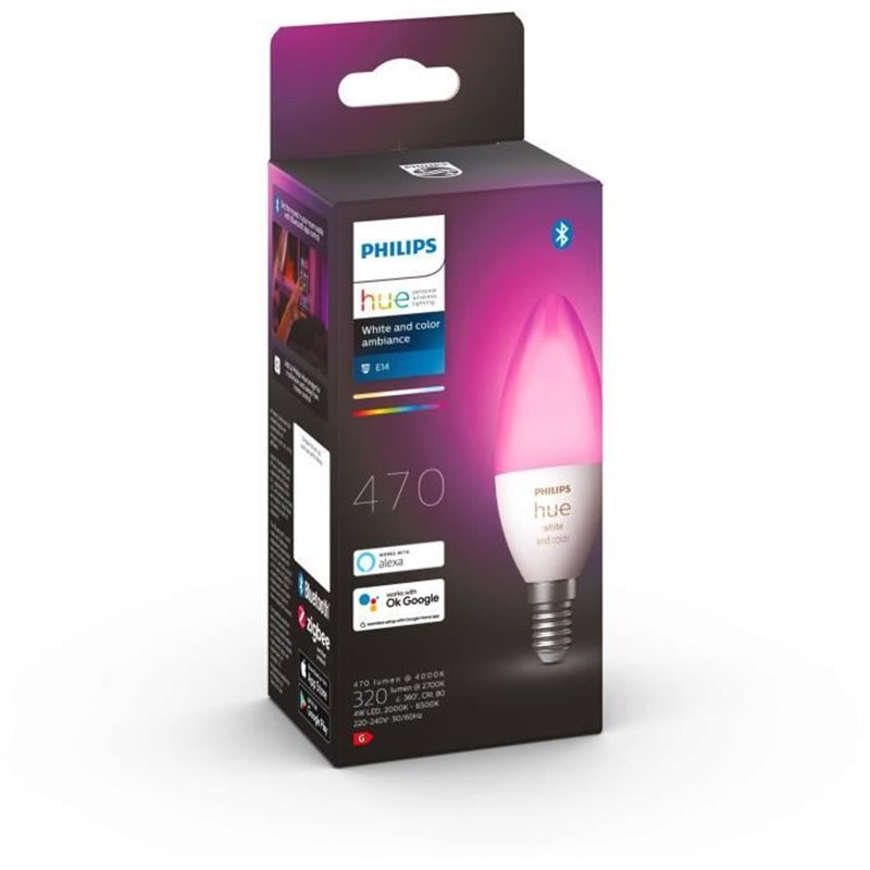 Philips Hue White and Color ambiance Flamme - Ampoule connectée E14