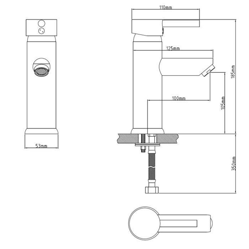 Image secondaire de Mitigeur Rousseau Dover Acier inoxydable Laiton