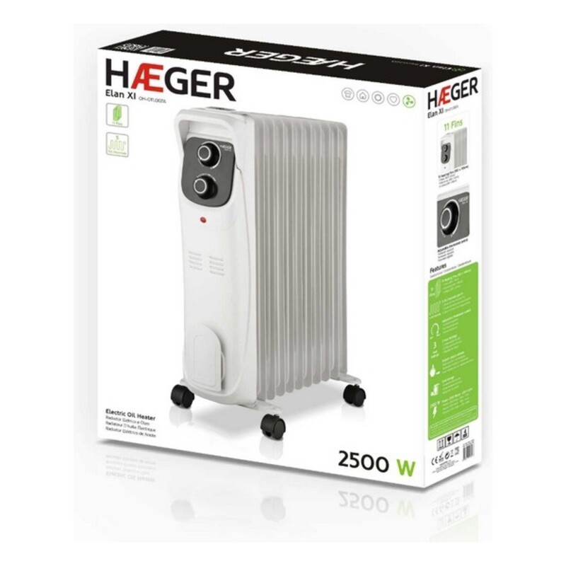 Image secondaire de Radiateur à Huile (11 modules) Haeger OH011007A 2500 W Blanc