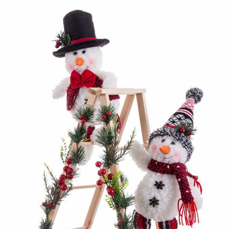 Image secondaire de Décorations de Noël Multicouleur Bois Tissu Bonhomme de Neige 30 x 15 x 76 cm