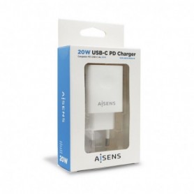 Chargeur Aisens Cargador USB-C PD 3.0 1 Puerto 1x USB-C 20 W, Blanco U