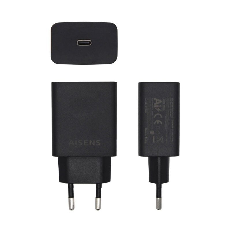 Image secondaire de Chargeur Aisens Cargador USB-C PD 3.0 1 Puerto 1x USB-C 20 W, Negro USB-C Noir 20 W