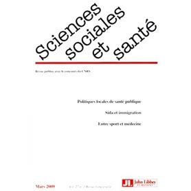 Revue Sciences Sociales et Santé Mars 2009 - Vol. 27 - N°1