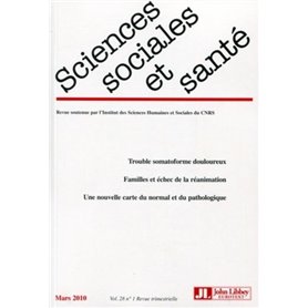 Revue Sciences Sociales et Santé Vol. 28 N°1 - Mars 2010