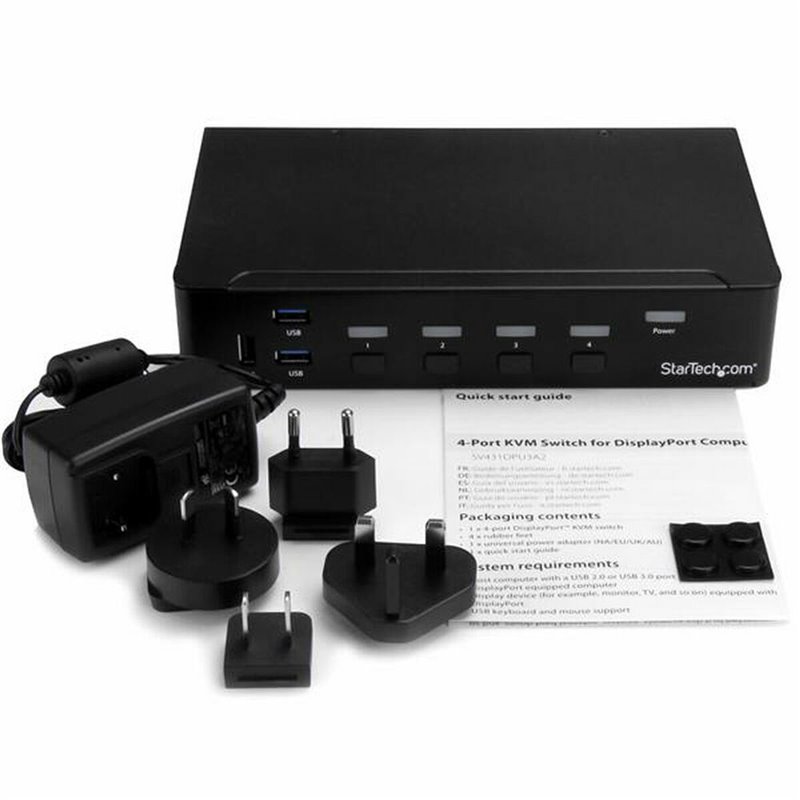 Image secondaire de Startech.com Switch KVM USB DisplayPort à 4 ports avec hub USB 3.0 intégré - 4K 30 Hz