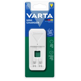 Chargeur de batterie Varta 57656 101 401 Mini 2 Batteries Blanc AA/AAA