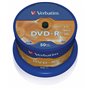 DVD-R Verbatim DVD-R Matt Silver 16x 50 pcs Argenté