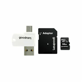 Carte Mémoire Micro SD avec Adaptateur GoodRam M1A4 All in One Noir 12
