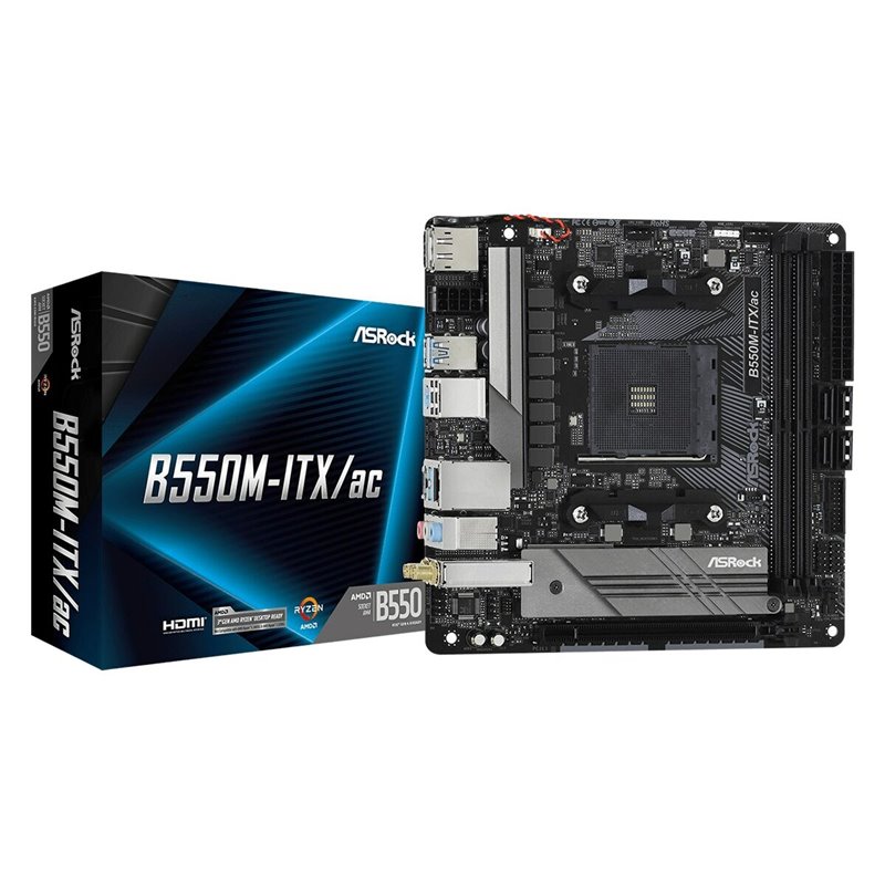 Carte Mère ASRock B550M-ITX/ac AMD AM4 AMD B550 AMD