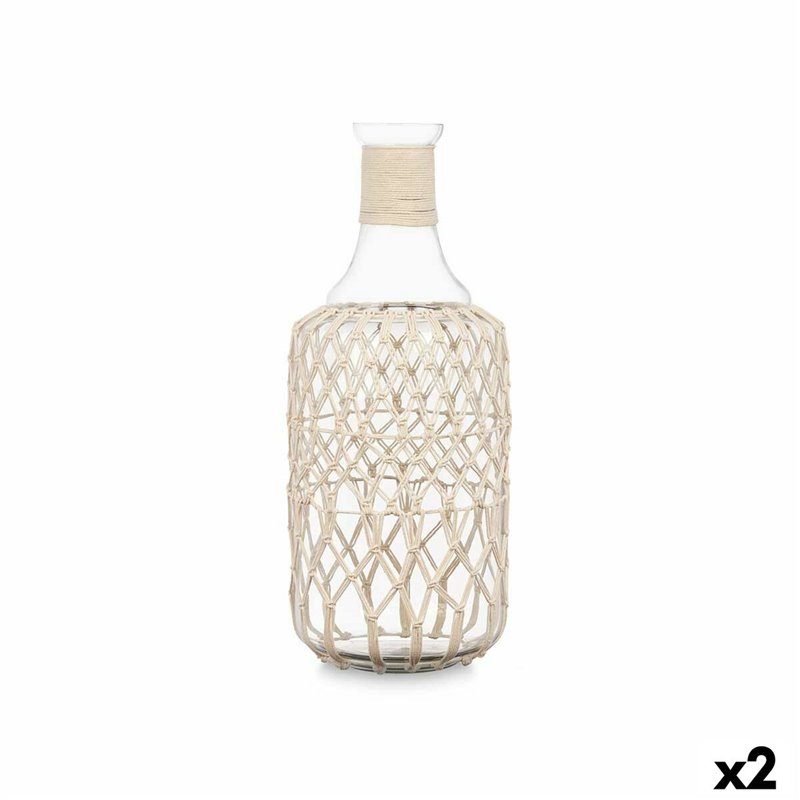 Bouteille Blanc Transparent 19 x 48 cm Décorative (2 Unités)