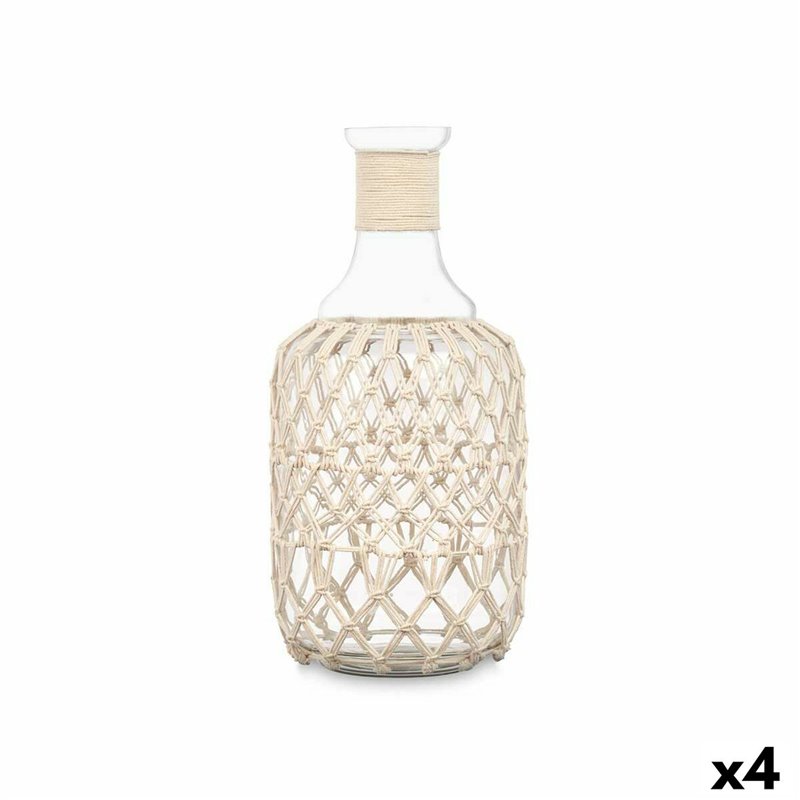 Bouteille Blanc Transparent 18 x 38 cm Décorative (4 Unités)